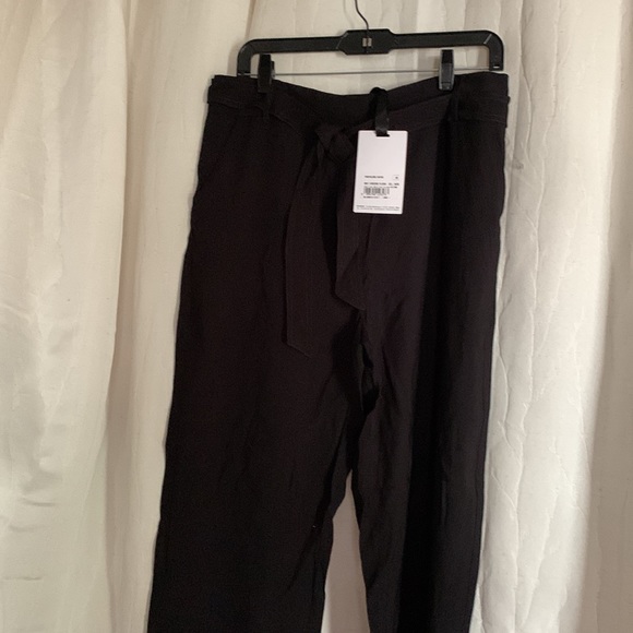 Mariella Rosati Made In Italy Viscose Polyester Black Pants 44 - Picture 2 of 7